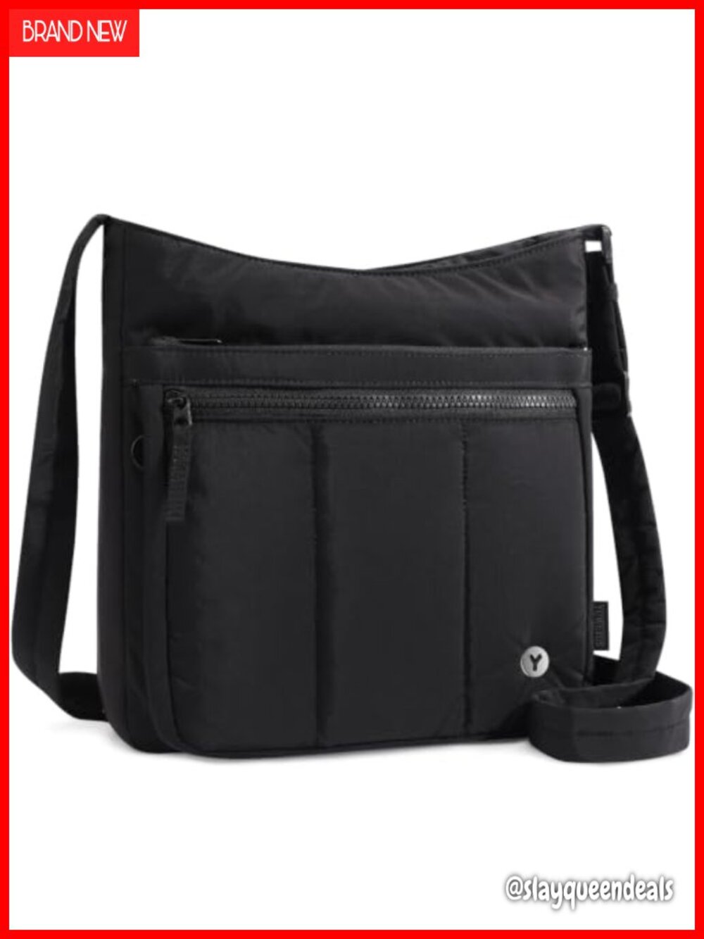 Puffer Nylon Quilted Hobo Crossbody Bag